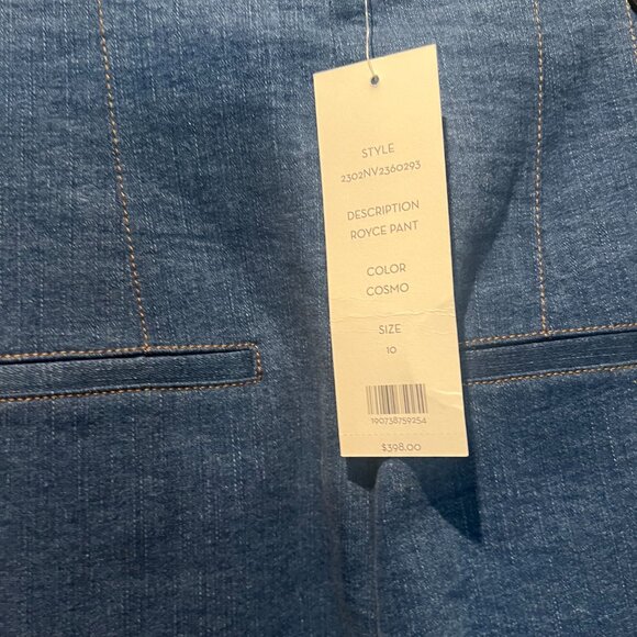 NWT Veronica Beard Royce Pants Cosmo Blue - Size 10 US (Matching Vest in Closet) - Picture 5 of 7